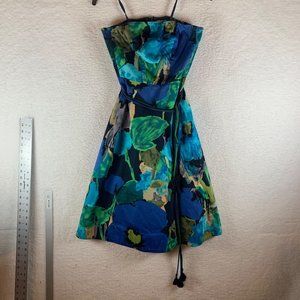 Anthropologie Vanessa Virginia‎ Women’s Shade Flower Strapless Dress Size 4 8461